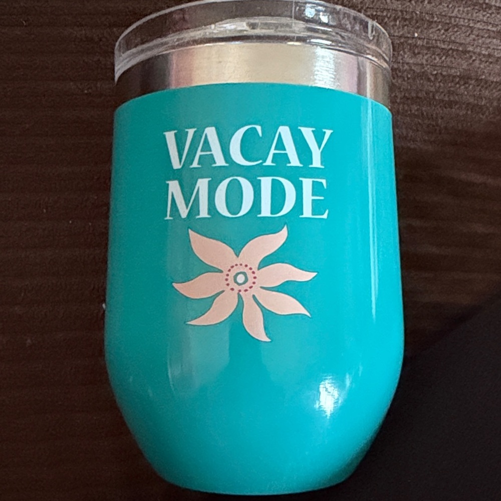 Turquoise "VACAY MODE" Insulated Tumbler